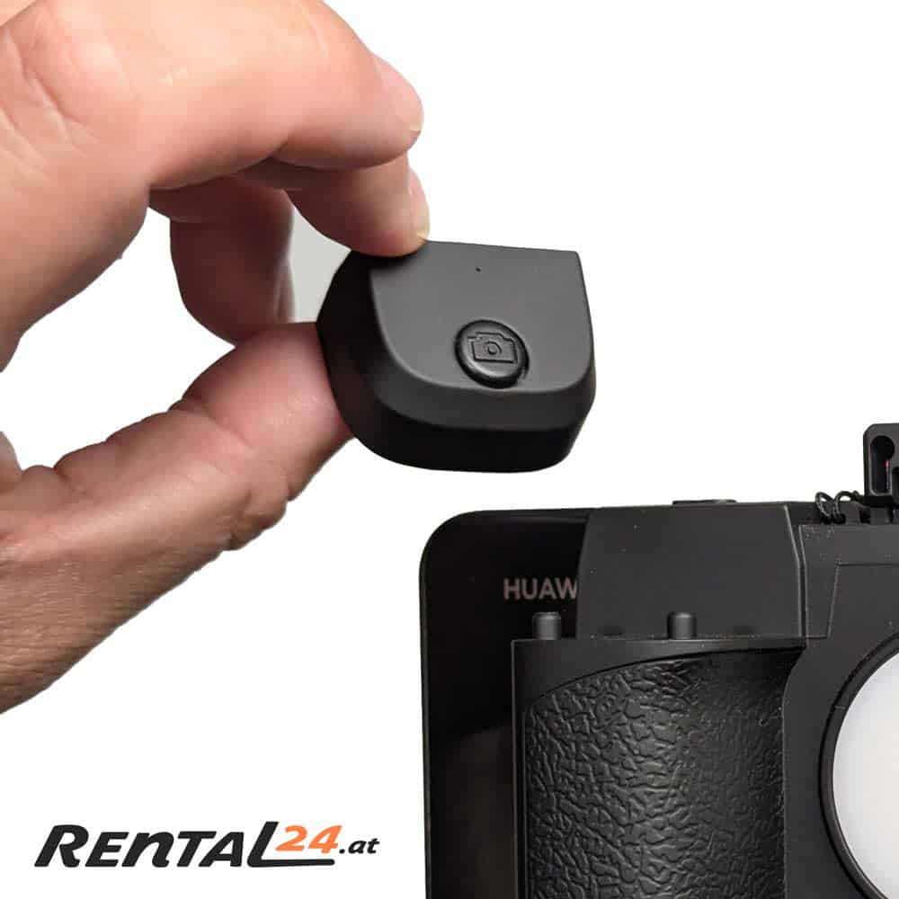 Smartphone_Halterung_Ausloeser Smartphone Videokit mit Licht, Funkauslöser, Stativ & DJI Mic Funkstrecke mieten - Image 2