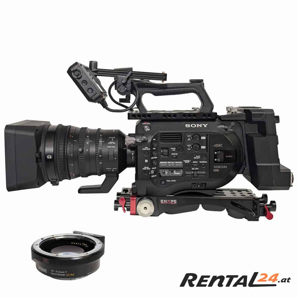 Sony_4K_Cine_Camera_Starter_Set_mit_Optik Sony CINE Kamera-Set inkl. SELP28-135 Zoom Objektiv, Speicherkarten, Vmount-Dock & Akkus