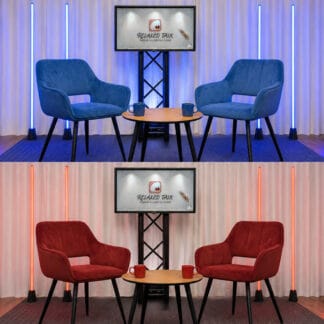 Podcaststudio Wien mit LED Stableuchten
